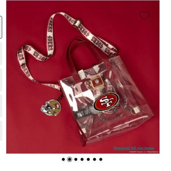 NEW! NFL San Francisco 49ers Clear Convertible Backpack & Tote Crossbody Stadium - Picture 2 of 10